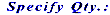 Quantity:  