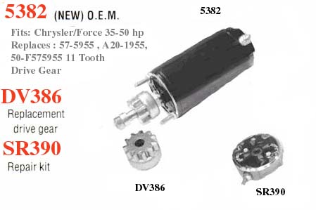 5382 Outboard Starter Motor 35-50hp Chysler