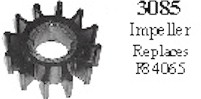 Chrysler water pump impeller 55 - 150 hp