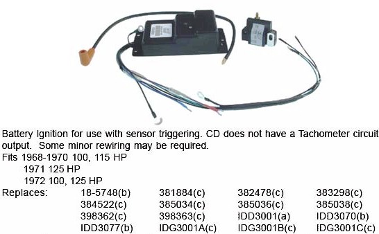 OMC / Force outboard motor pulse pack Prestolite Phase ii, with coil.