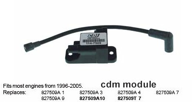 Cdm module, 4 pin, 20 HP Force outboard motor, 1996-99 models with Serial # OE138600 thru OE369299.