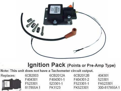 Force outboard motor power pack kit, replaces motorola includes coil mounted on plate. (no tach circuit)